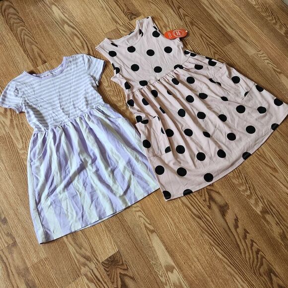 Girls Summer Dress Lot Wonder Nation (New), Cat & Jack Medium 8 Pullover Pockets - Picture 2 of 7
